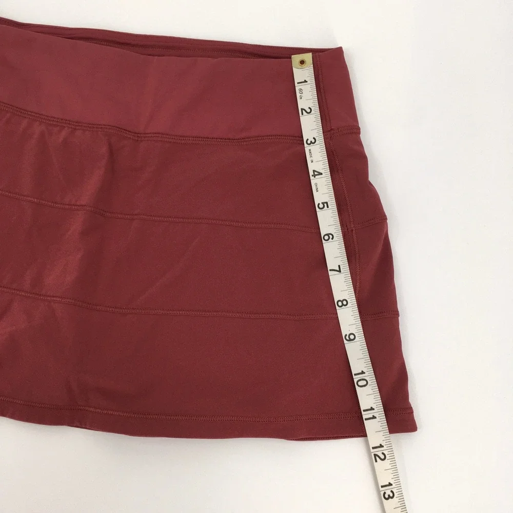 Lululemon Pace Rival Skirt Skort Sz 4 Mulled Wine Maroon Pickleball Tennis Run